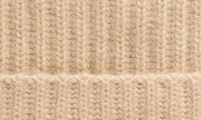 Vince Vince Boiled Cashmere Chunky Rib Beanie in 231Cam — Women Autumn beige Accessories