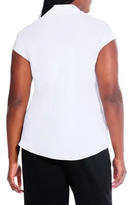 NIC+ZOE NIC+ZOE Day to Night Cap Sleeve Top in Paper White — Women Winter white Tops