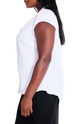 NIC+ZOE NIC+ZOE Day to Night Cap Sleeve Top in Paper White — Women Winter white Tops