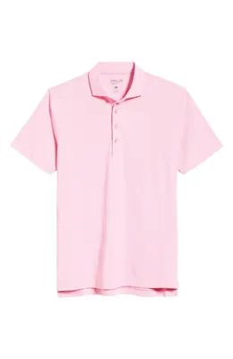 johnnie-O johnnie-O Clegg Solid Piqué Performance Golf Polo in Punch — Men Spring pink Tops