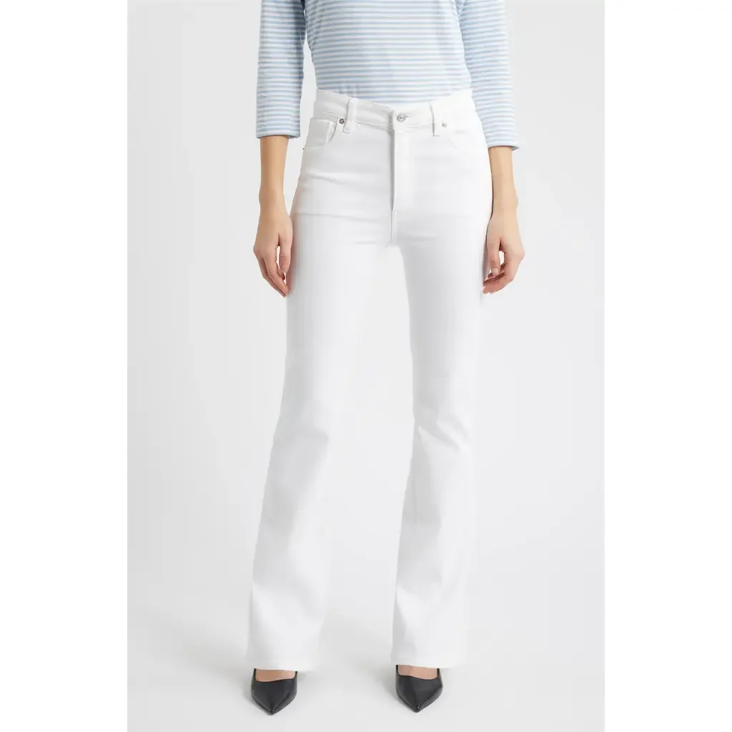 FRAME FRAME The Reboot High Waist Bootcut Jeans in White — Women Winter white Pants