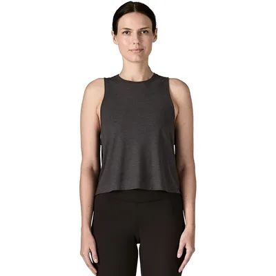 Patagonia Patagonia Capilene Cool Trail Cropped Tank Top in Ink Black — Unisex Winter black Tops