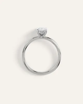 Quince Quince Women's Lab Grown Diamond Oval Comfort Fit Engagement Ring 1ct in Platinum — Women Summer white Accessories