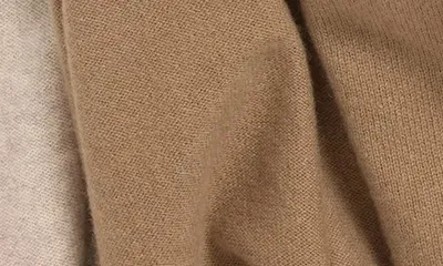 Vince Vince Boiled Cashmere Border Wrap Scarf in Biscuit — Women Autumn tan Accessories