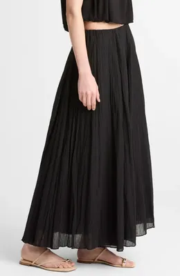 Vince Vince Crinkled Maxi Skirt in Black — Women Winter Skirts