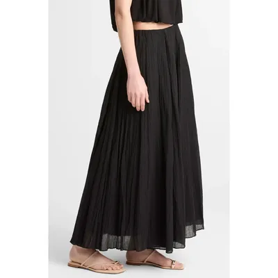 Vince Vince Crinkled Maxi Skirt in Black — Women Winter Skirts