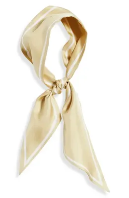 Vince Vince Stripe Silk Scarf in Maiz — Women Spring ivory Accessories