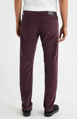 AG AG Tellis Slim Fit Corduroy Pants in Mulberry — Men Autumn chocolate Pants