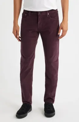 AG AG Tellis Slim Fit Corduroy Pants in Mulberry — Men Autumn chocolate Pants