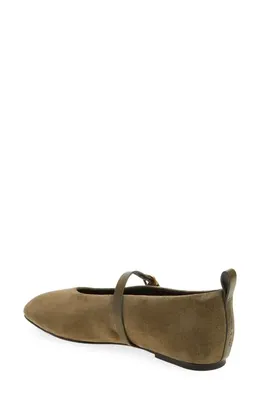 rag & bone rag & bone Spire Mary Jane Flat in Olive Suede — Women Autumn khaki Shoes