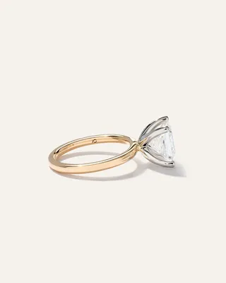 Quince Quince | Women's Lab Grown Diamond Princess Comfort Fit Engagement Ring 3ct in Yellow Gold — Women Spring gold Accessories