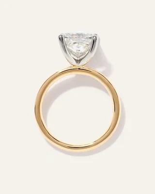 Quince Quince | Women's Lab Grown Diamond Princess Comfort Fit Engagement Ring 3ct in Yellow Gold — Women Spring gold Accessories