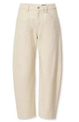 rag & bone rag & bone Stevie Tapered Stretch Cotton Utility Pants in Tan — Women Autumn beige Pants