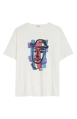 Bode Bode Chapeau Graphic T-Shirt in Cream — Men Spring white Tops