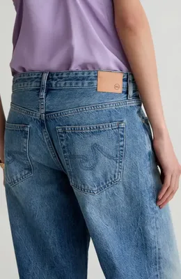 AG AG Adria Low Rise Wide Leg Jeans in Reserva — Women Summer blue Pants