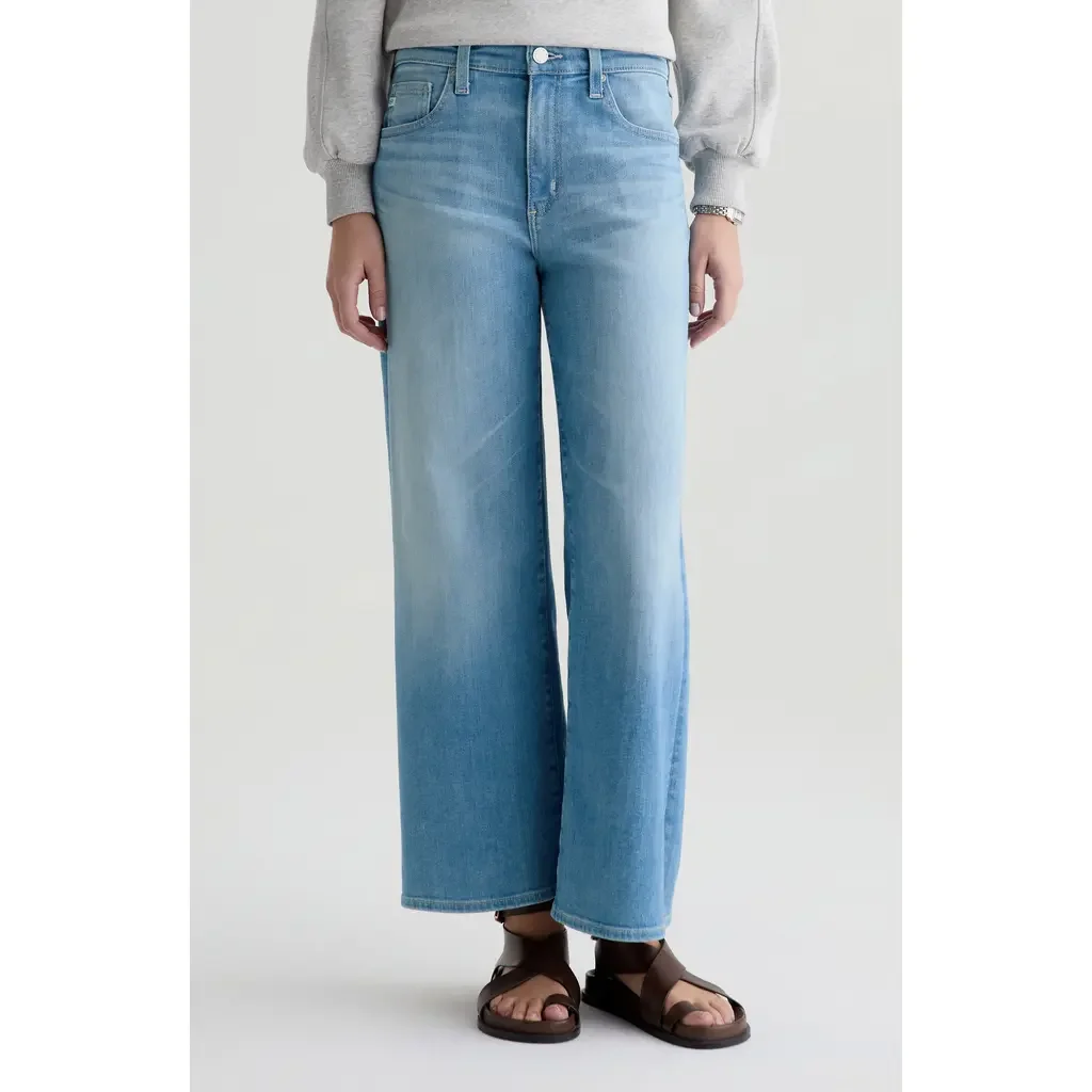 AG AG Saige Ankle Wide Leg Jeans in Expedition — Women Summer blue Pants