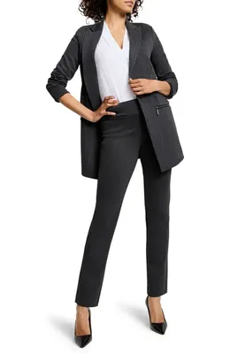 NIC+ZOE NIC+ZOE Ponte Knit Pull-On Pants in Charcoal — Women Winter black Pants