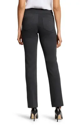 NIC+ZOE NIC+ZOE Ponte Knit Pull-On Pants in Charcoal — Women Winter black Pants