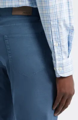 johnnie-O johnnie-O Atlas Garment Dye Stretch Chinos in Lake — Men Summer grey Pants