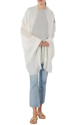 Vince Vince Lightweight Cashmere Scarf in Optic White — Women Spring ivory Accessories