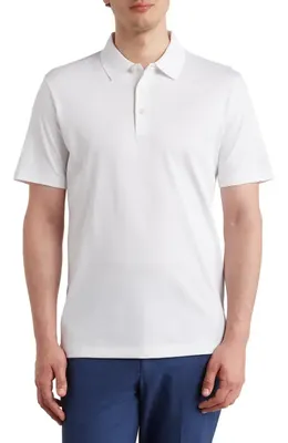 Theory Theory Short Sleeve Polo in White — Men Winter white Tops