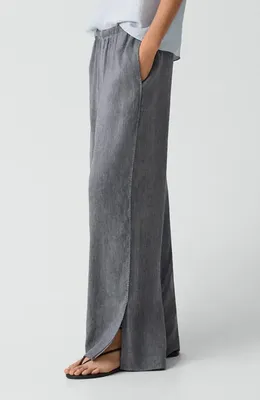 Theory Theory Slit Pro Pants in Ink Blue - Gge — Women Summer grey Trousers & Chinos