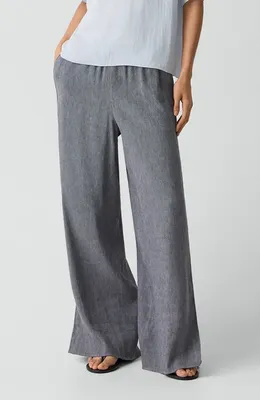 Theory Theory Slit Pro Pants in Ink Blue - Gge — Women Summer grey Trousers & Chinos
