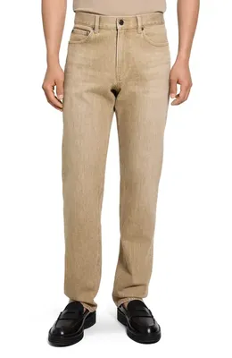 Theory Theory Standard in Tinted Denim Jeans in Washed Brown — Men Autumn beige Pants