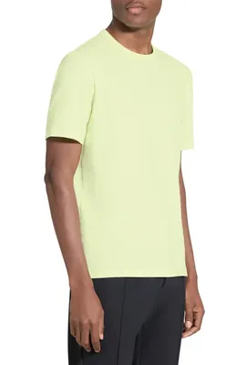 Theory Theory Essential in Cosmos Slub Cotton Tee in Faded Lime — Men Spring khaki Tops