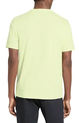 Theory Theory Essential in Cosmos Slub Cotton Tee in Faded Lime — Men Spring khaki Tops