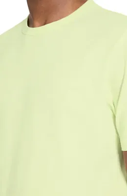 Theory Theory Essential in Cosmos Slub Cotton Tee in Faded Lime — Men Spring khaki T-Shirts & Tees