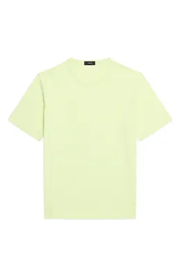 Theory Theory Essential in Cosmos Slub Cotton Tee in Faded Lime — Men Spring khaki Tops