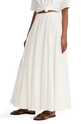 Vince Vince Crinkled Maxi Skirt in Off White — Women Winter white Skirts