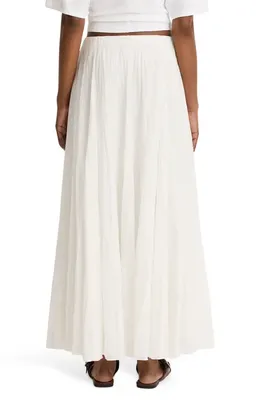 Vince Vince Crinkled Maxi Skirt in Off White — Women Winter white Skirts