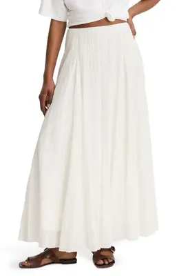 Vince Vince Crinkled Maxi Skirt in Off White — Women Winter white Skirts