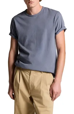 Vince Vince Solid T-Shirt in Washed Hawk Blue — Men Summer grey Tops