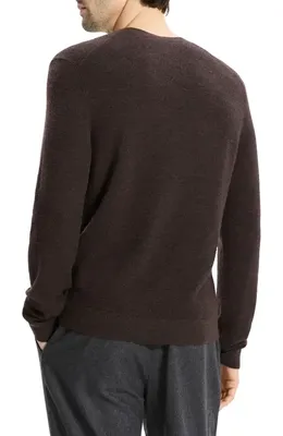 Theory Theory Cyr Cashmere Crewneck Sweater in Brownwood Melange — Men Autumn brown Tops