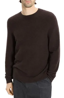 Theory Theory Cyr Cashmere Crewneck Sweater in Brownwood Melange — Men Autumn brown Tops