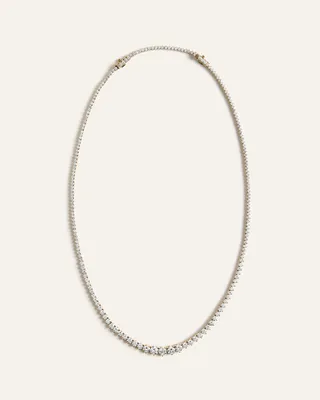 Quince Quince | Women's 14K Gold Lab Grown Diamond Graduated Tennis Necklace 10ctw in Yellow Gold — Women Spring gold Accessories