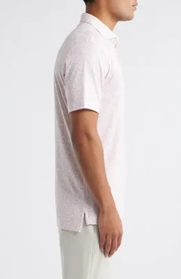 johnnie-O johnnie-O Boggings Mushroom Print PREP-FORMANCE Golf Polo in Lobster — Men Spring beige Polos