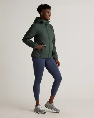 Quince Quince | Women's Hybrid Insulated Lightweight Hooded Jacket in Verdant Pine — Women Summer teal Insulated Jackets