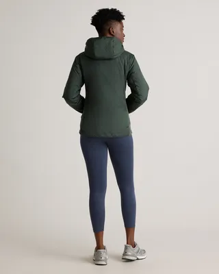 Quince Quince | Women's Hybrid Insulated Lightweight Hooded Jacket in Verdant Pine — Women Summer teal Insulated Jackets