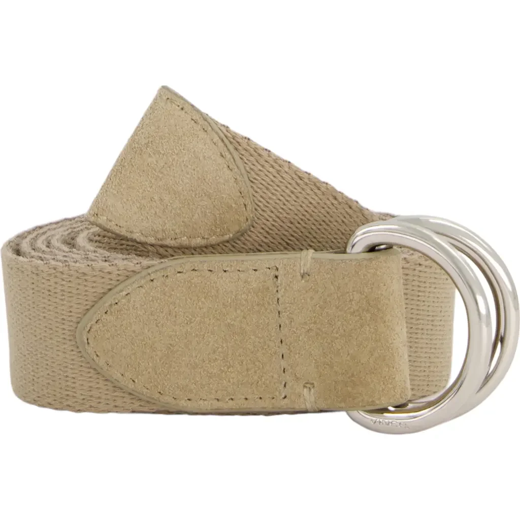 Vince Vince D-Ring Webbing Belt in Sandbar — Women Autumn beige Accessories