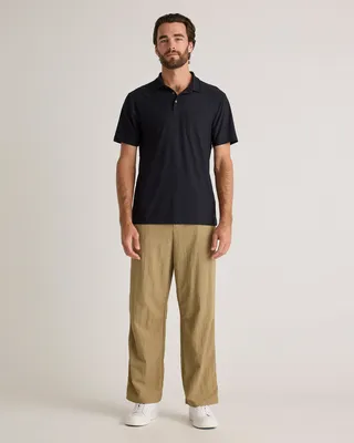 Quince Quince | Men's ProPique Performance Polo in Black — Men Winter black Athletic Tops