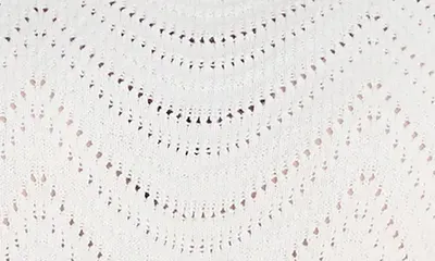 NIC+ZOE NIC+ZOE Pointelle Swirl Stitch Cotton Sweater in Paper White — Women Winter white Tops
