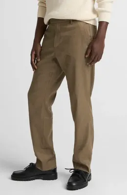 Vince Vince Owen Linen & Cotton Blend Extended Tab Pants in Kalamata — Men Autumn grey Pants