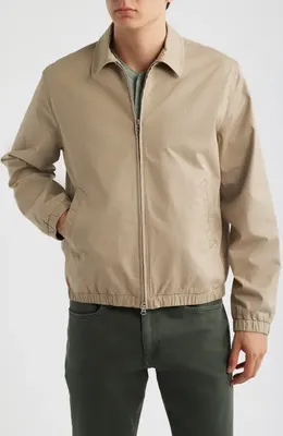 rag & bone rag & bone Harrington Stretch Cotton Jacket in Warmtaupe — Men Autumn tan Outerwear