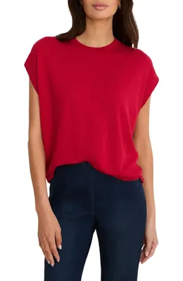 NIC+ZOE NIC+ZOE Cocoon Sweater in True Red — Women Autumn red Tops