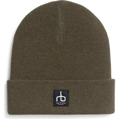rag & bone rag & bone Evan Beanie in Dark Green — Men Autumn grey Accessories