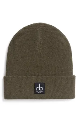 rag & bone rag & bone Evan Beanie in Dark Green — Men Autumn grey Accessories
